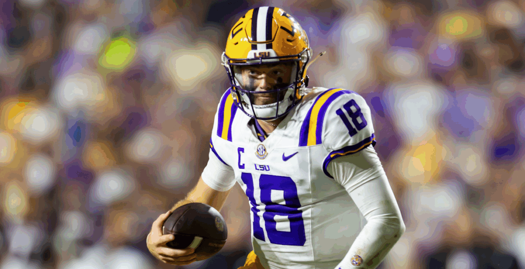 LSU QB Garrett Nussmeier (Photo: © SCOTT CLAUSE / USATODAY Network / USA TODAY NETWORK via Imagn Images)